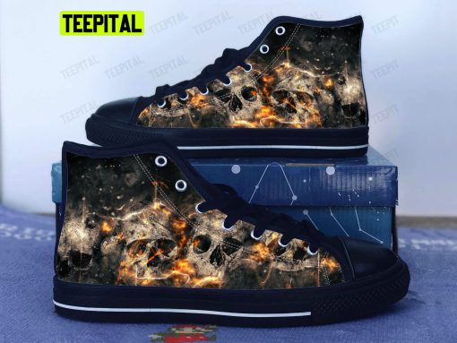 Skulls Horror Adults High Top Canvas Shoes