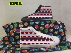 Stars And Stripes Captain America Adults High Top Canvas Shoes