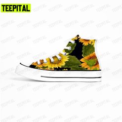 Sunflower Girls Adults High Top Canvas Shoes