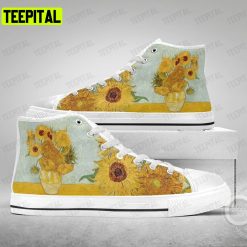 Sunflowers Adults High Top Canvas Shoes
