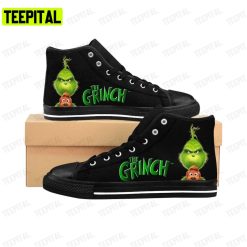 The Grinch Christmas Adults High Top Canvas Shoes