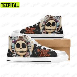 The Nightmare Before Christmas Jack Skellington Halloween Adults High Top Canvas Shoes