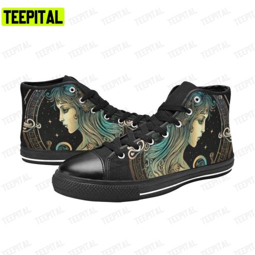 Virgo Zodiac Sign Adults High Top Canvas Shoes