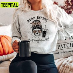 Dead Inside But Caffeinated Halloween Vintage Unisex T-Shirt Sweatshirt Hoodie