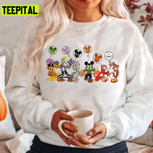 Disney Halloween Matching Mickey Minnie Disneyland Unisex T-Shirt Sweatshirt Hoodie