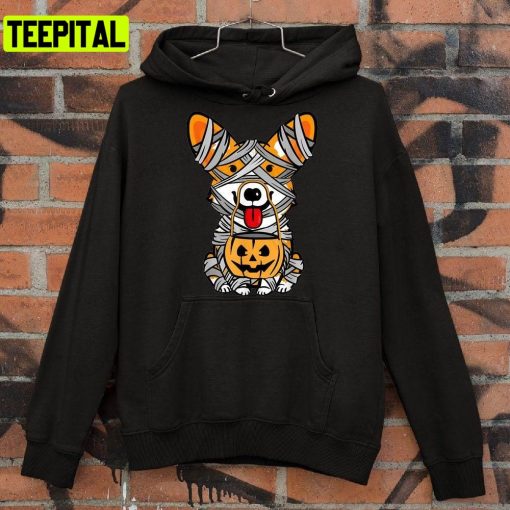 Halloween Corgi Mummy Dog Lover Design Costumes Unisex T-Shirt Sweatshirt Hoodie