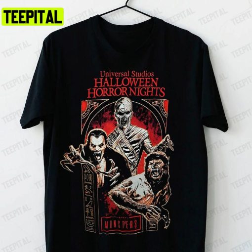 Halloween Horror Nights 2022 Universal Monsters Unisex T-Shirt Sweatshirt Hoodie