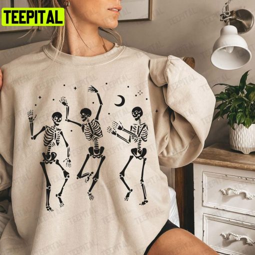 Happy Halloween Party Dancing Skeleton Unisex T-Shirt Sweatshirt Hoodie