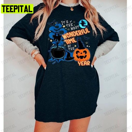 Its The Most Wonderful Time Of Year Black Cat Halloween Unisex T-Shirt Sweatshirt Hoodie