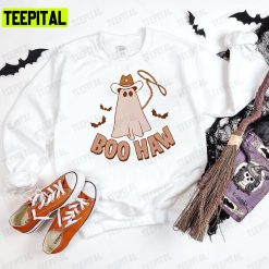 Retro Cowboy Halloween Boo Haw Unisex T-Shirt Sweatshirt Hoodie