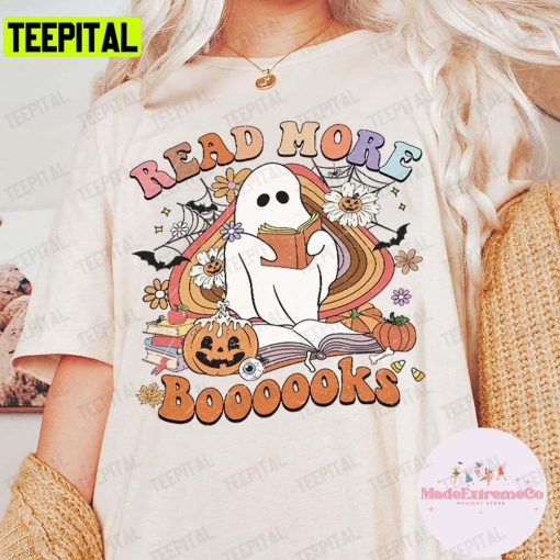 Spooky Teacher Halloween Read More Books Unisex T-Shirt Sweatshirt Hoodie