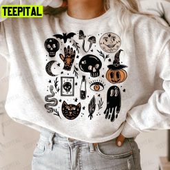 Vintage Halloween Fall Witchy Autumn Unisex T-Shirt Sweatshirt Hoodie