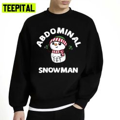 Abdominal Snowman Funny Cute Gym Christmas Design Unisex Sweatshirt