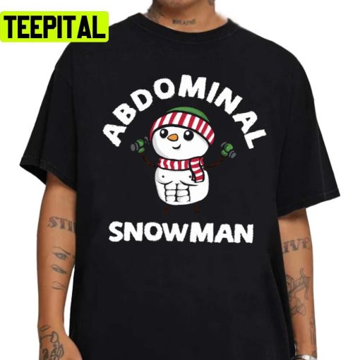 Abdominal Snowman Funny Cute Gym Christmas Design Unisex Sweatshirt