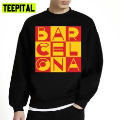 Barcelona Red Square Logo Unisex Sweatshirt