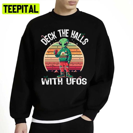 Beam Me Up Santa Claus Alien Christmas Ufo Coffee Unisex Sweatshirt