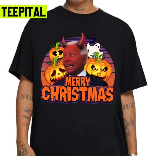 Biden Halloween Funny Confused Merry Xmas Holiday Sweatshirt