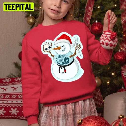 Black Belt Snowman Christmas Unisex Sweatshirt