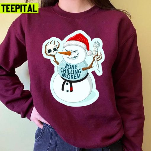 Black Belt Snowman Christmas Unisex Sweatshirt