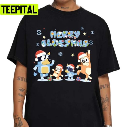 Bluey Christmas Merry Blueymas Sweatshirt