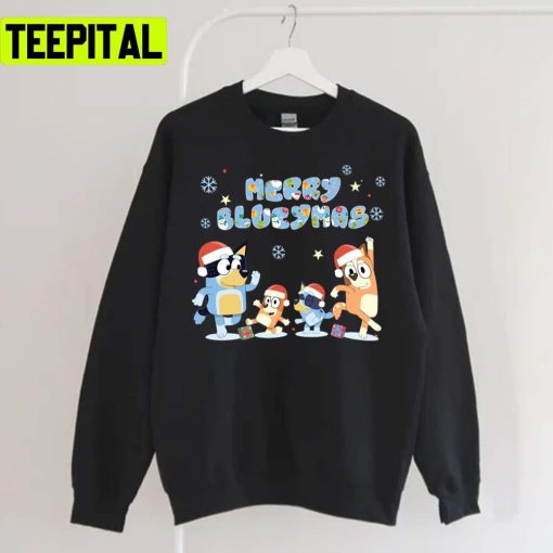 Bluey Christmas Merry Blueymas Sweatshirt