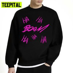 Boom Ha Ha Ha Pink Black Bg Arcane Unisex Sweatshirt