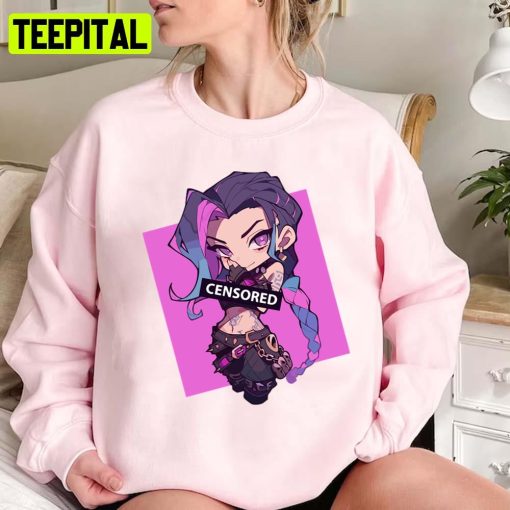 Censored Jinx Chibi Arcane Unisex Sweatshirt