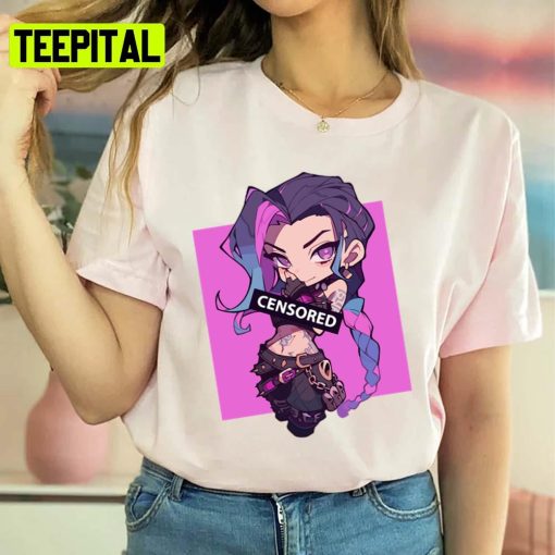 Censored Jinx Chibi Arcane Unisex Sweatshirt