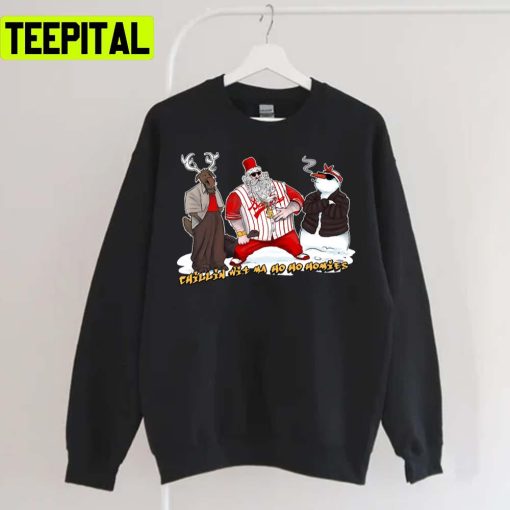 Chillin’ Wit Ma Ho Ho Homies Gangsta Santa Holiday Sweatshirt