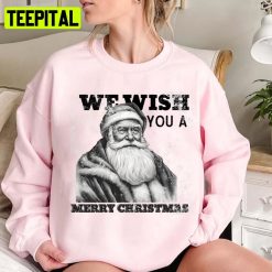 Christmas Wishes Black Colored Unisex Sweatshirt