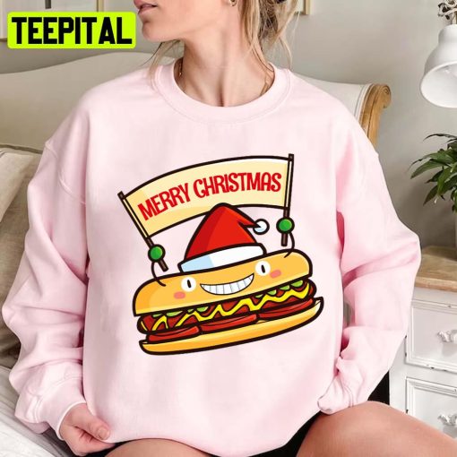 Cute Christmas Hot Dog Unisex Sweatshirt