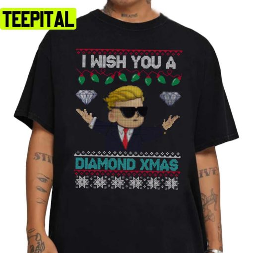 Diamond Hands Donald Trump Xmas Unisex Sweatshirt