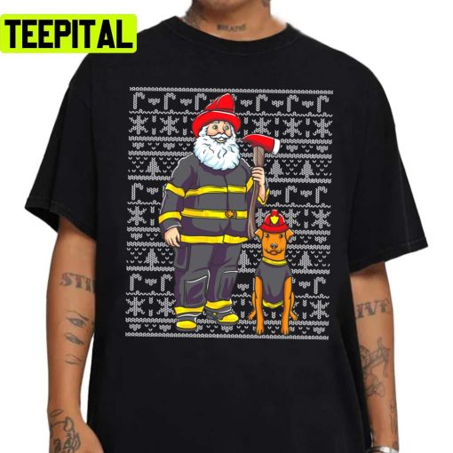 Firefighter Santa Claus Firemen Unisex Sweatshirt