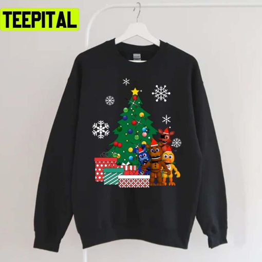 Five Nights At Freddys Around The Xmas Tree Holiday Sweatshirt