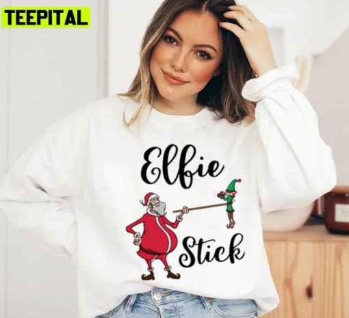 Funny Elf Pun Selfie Stick Santa Claus Xmas Meme Holiday Sweatshirt