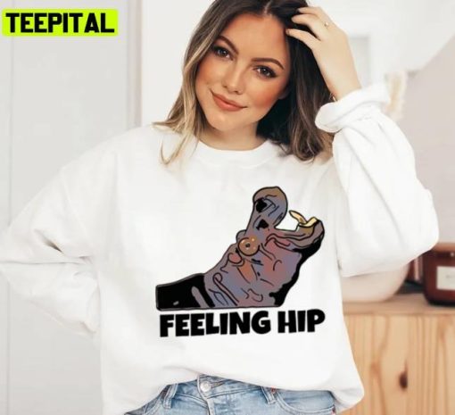 Funny Hippo Pun Feeling Hip Holiday Sweatshirt