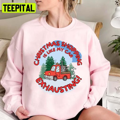 Funny Holiday Christmas Shopping Firefighter Unisex Sweatshirt