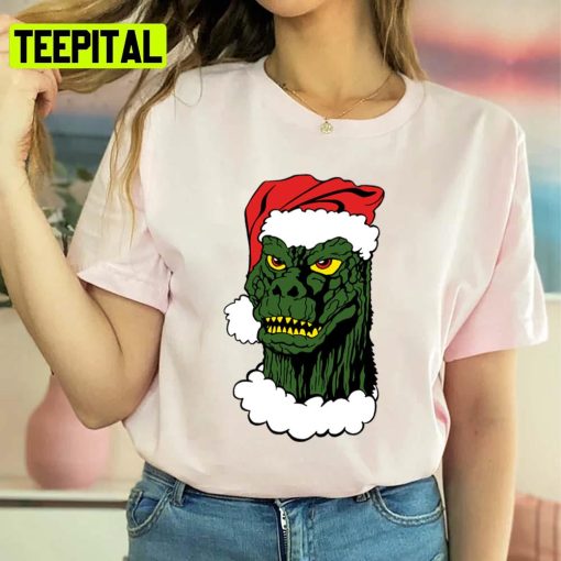 Godzilla Christmas Face Hohoho Unisex Sweatshirt