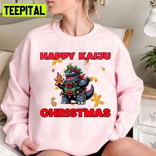 Happy Kaiju Christmas Unisex Sweatshirt