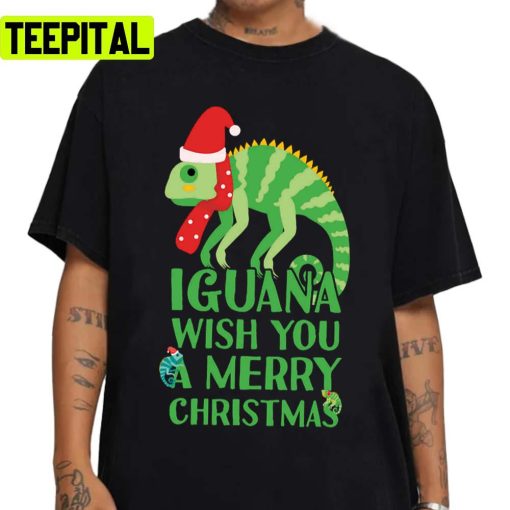 Iguana Wish You A Merry Xmas Holiday Sweatshirt