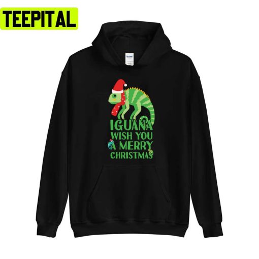 Iguana Wish You A Merry Xmas Holiday Sweatshirt