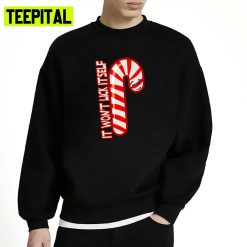 It Won’t Lick Itself Candycane Christmas Unisex Sweatshirt