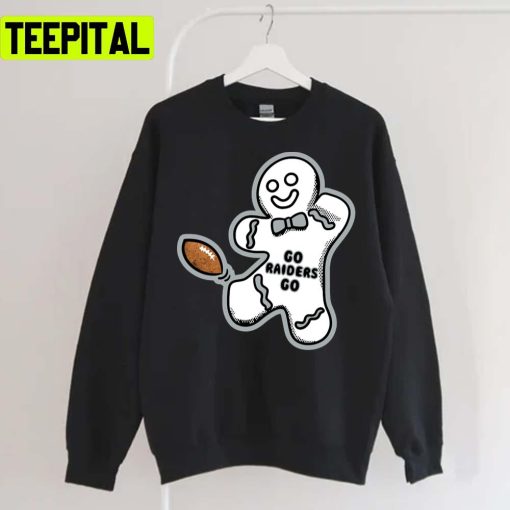 Las Vegas Raiders Gingerbread Man Sweatshirt