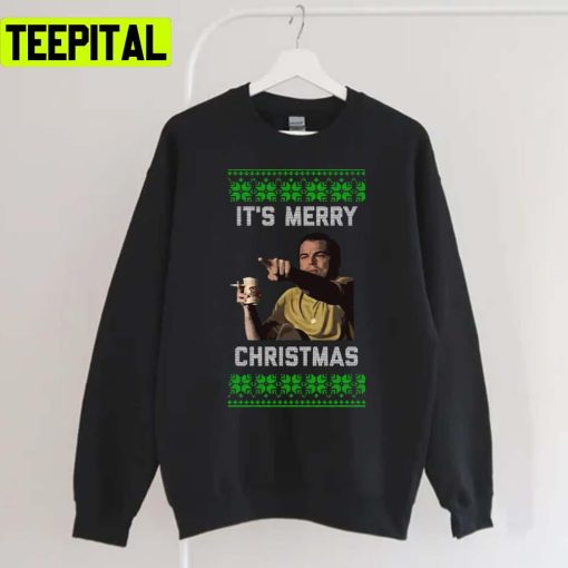 Leonardo Pointing Xmas Holiday Sweatshirt