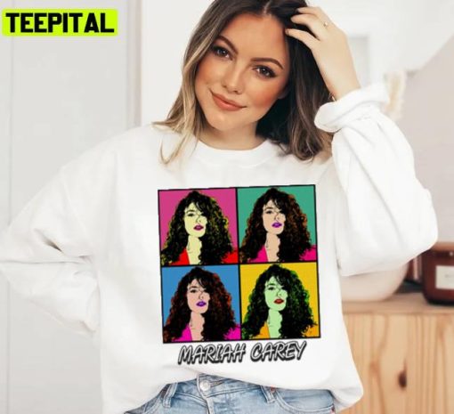 Mariah Carey 80s Pop Graphic Style Holiday Sweatshirt