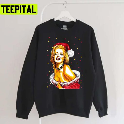 Marilyn Monroe Graphic Xmas 2023 Holiday Sweatshirt