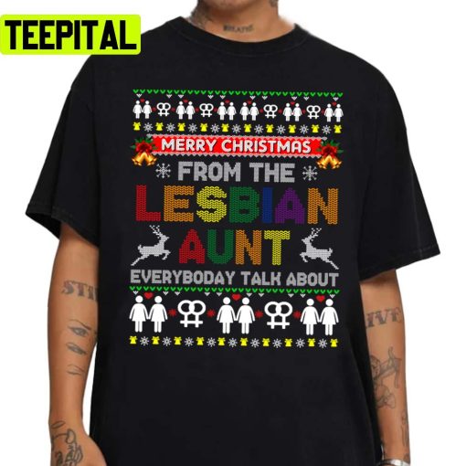 Merry Christmas Lgbt From Lesbian Aunt Unisex Sweatshirt