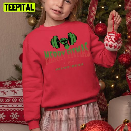 Merry Fitmas And A Happy New Year Unisex Sweatshirt