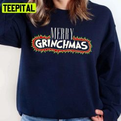 Merry Grinchmas Text Logo Unisex Sweatshirt