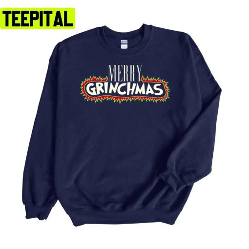 Merry Grinchmas Text Logo Unisex Sweatshirt